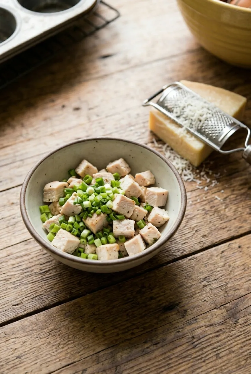 Variation 2: Chicken, Green Onion & Asiago
