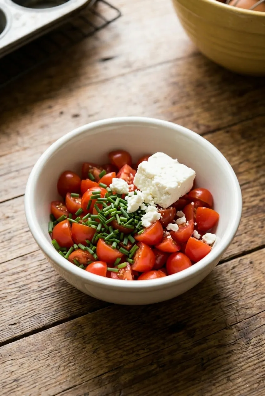 Variation 1: Tomato, Chive & Feta Situation