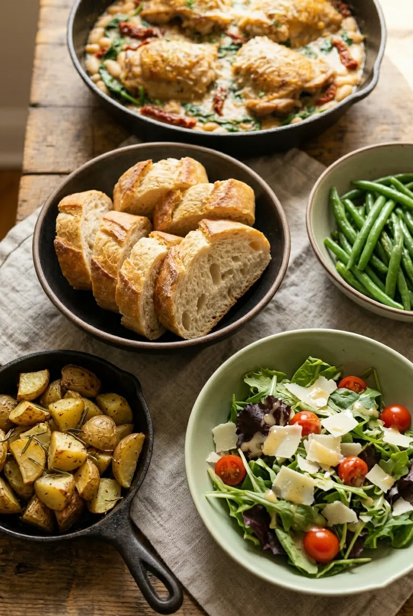 What to Serve With this Tuscan chicken and white beans