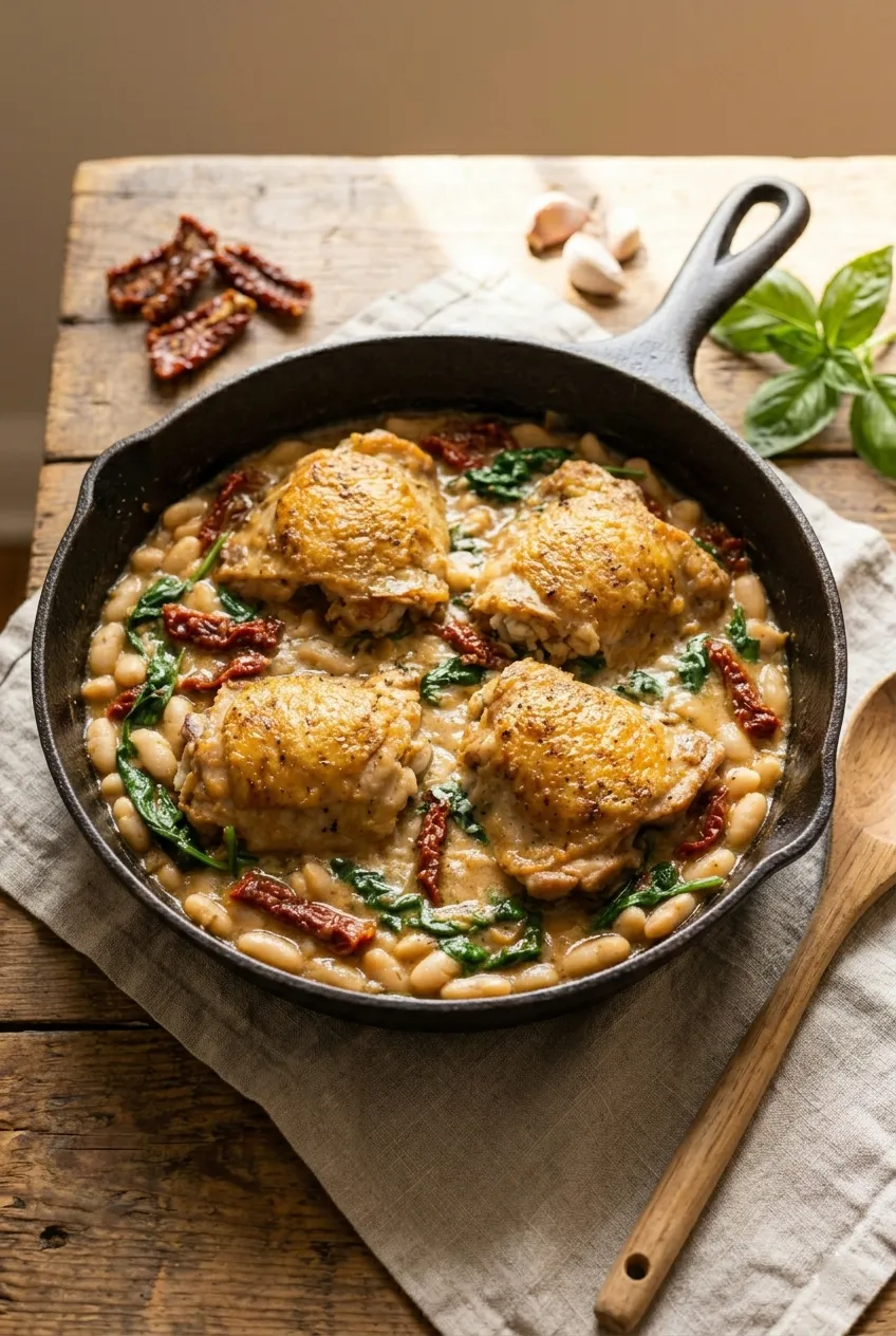 Why You'll Love This Tuscan Chicken and White Beans Recipe
