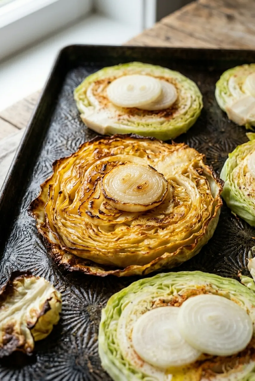 Final Look of the Oven Roasted Cabbage Steaks