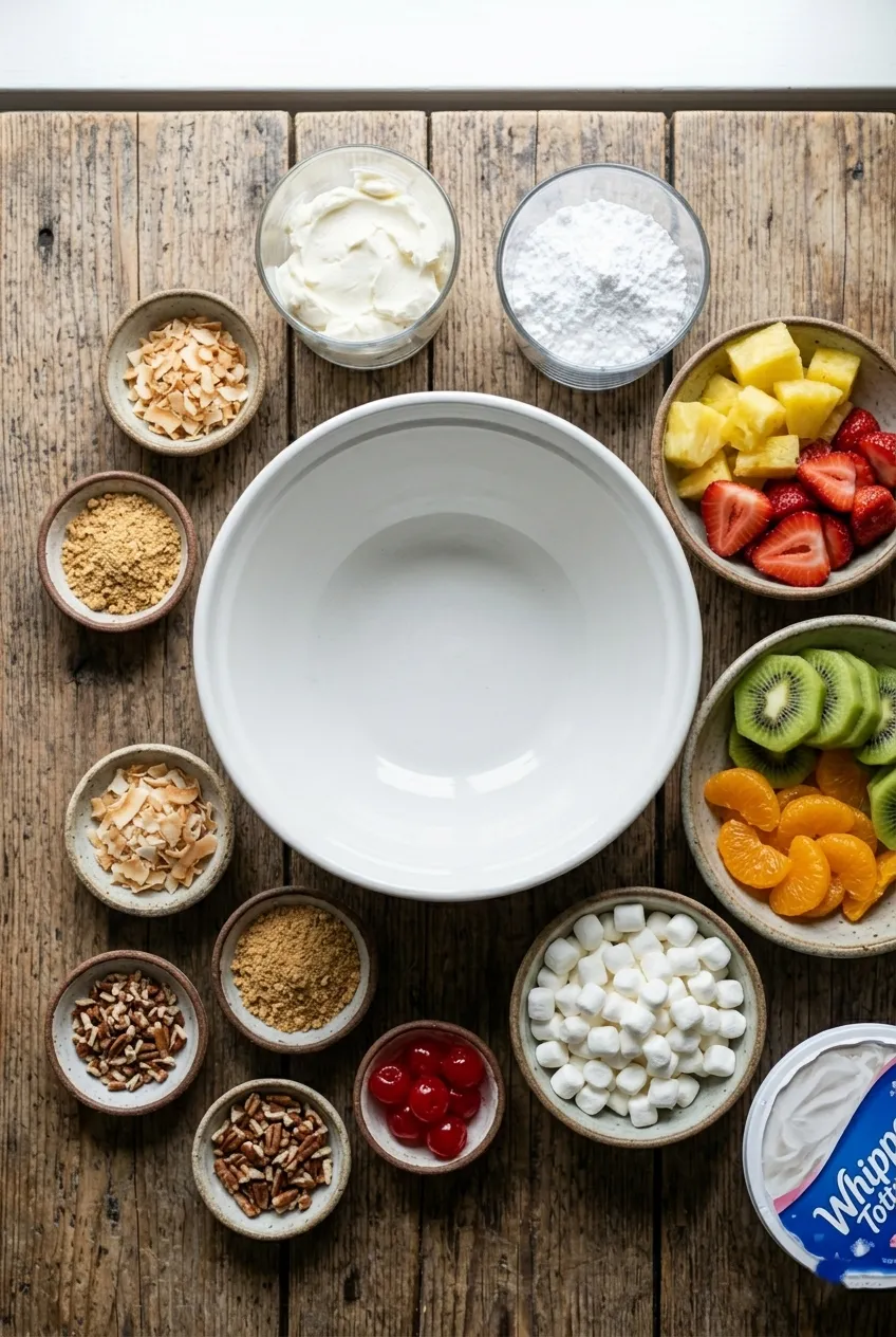 Ingredients for Hawaiian Cheesecake Salad