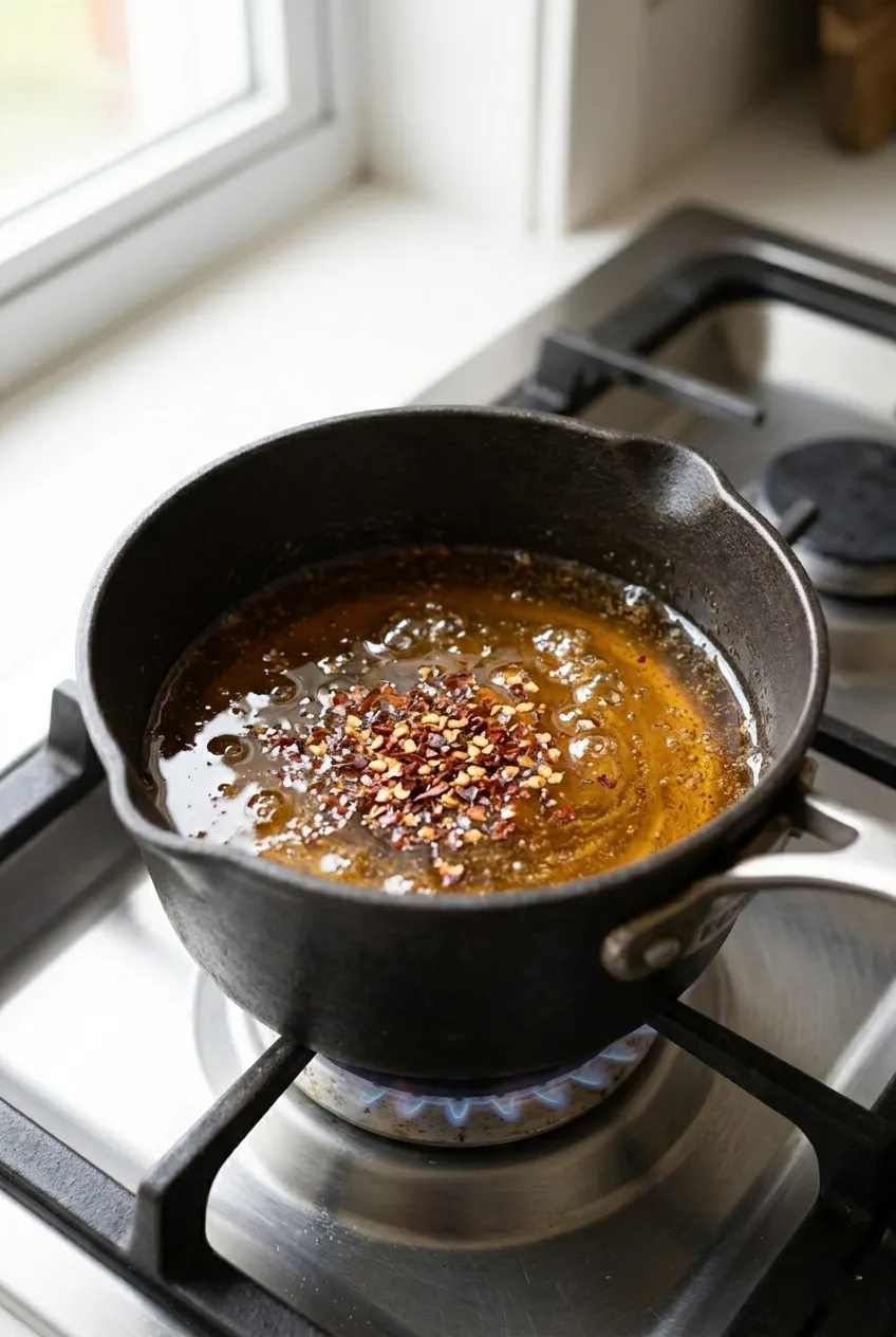Preparing the Hot Honey