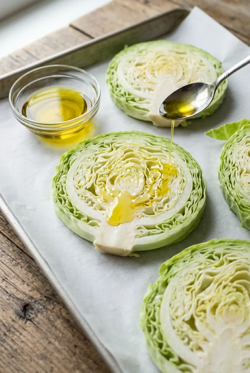 Season the Cabbage Steaks