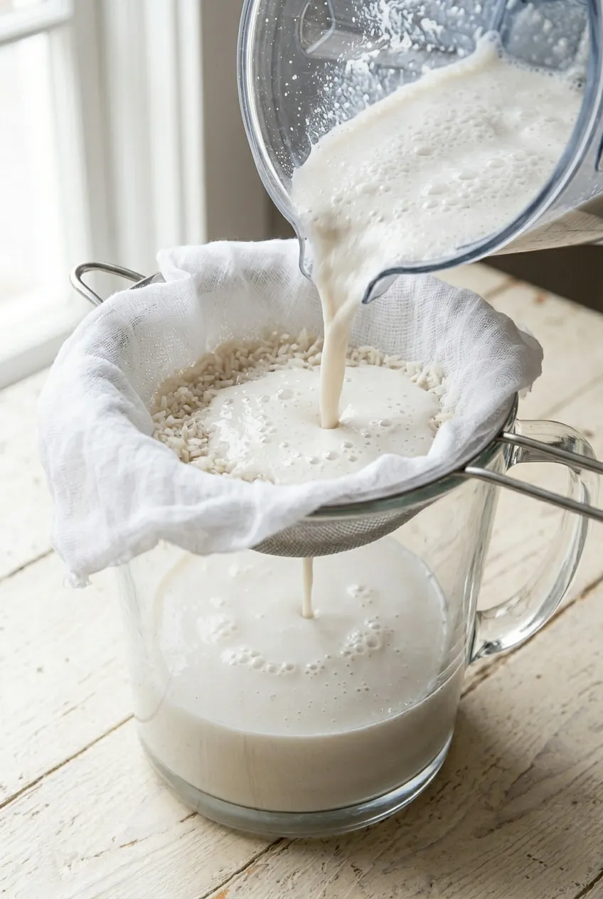 Step 4: Strain the Horchata
