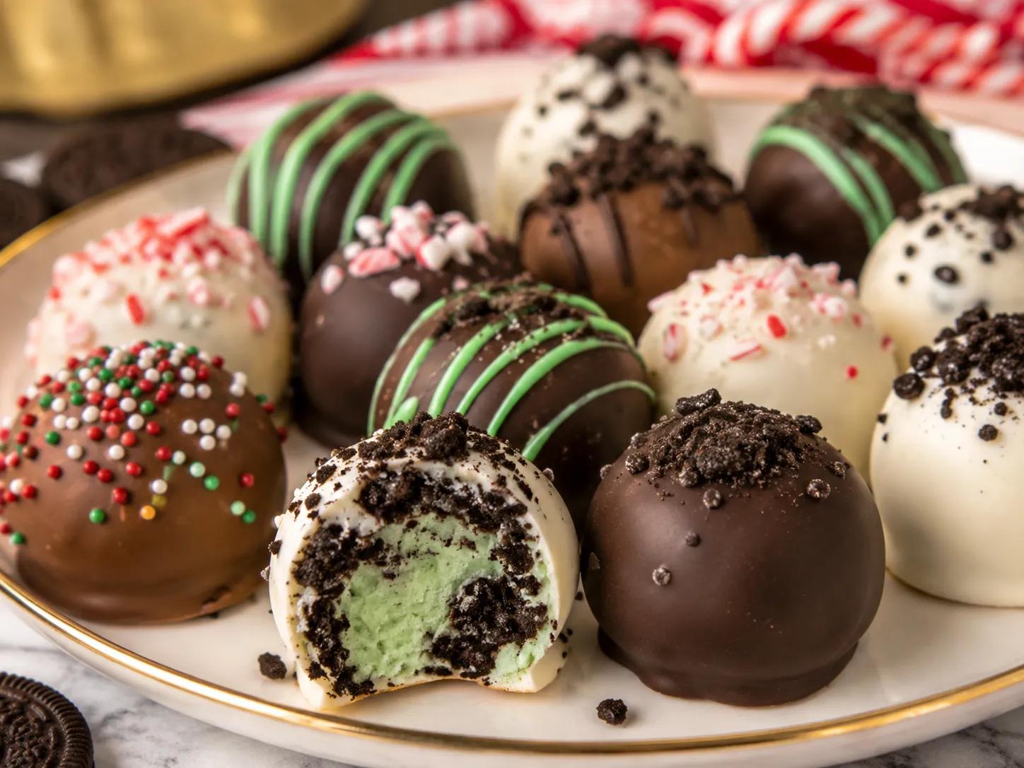 Variations of Mint Oreo Truffles