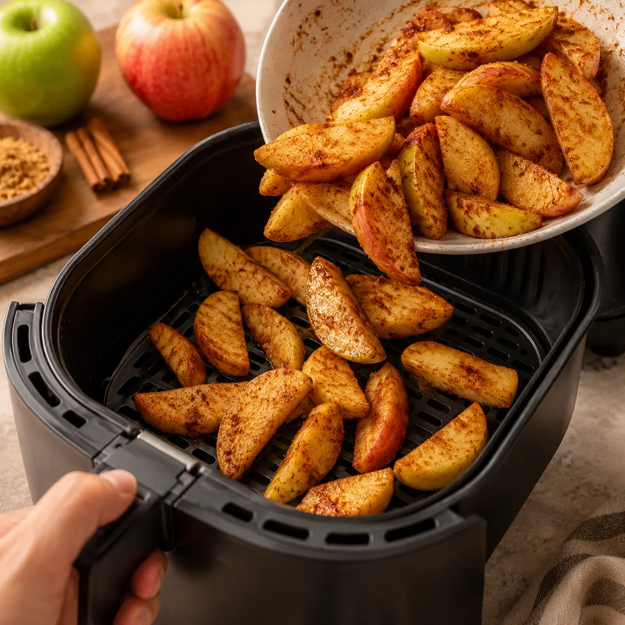 Air Fried Apple Wedges