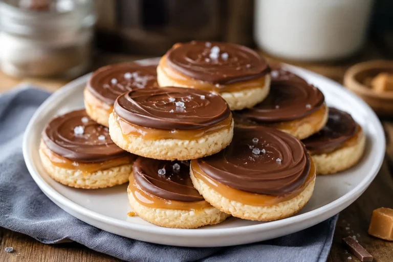 Twix cookies recipe with caramel and chocolate topping