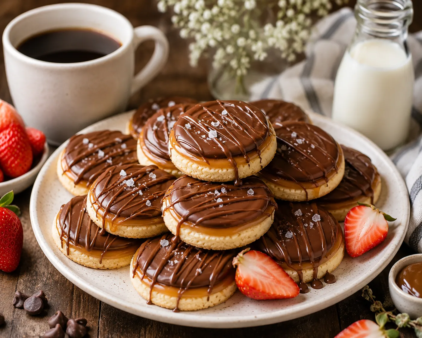Easy homemade Twix cookies for holidays and parties