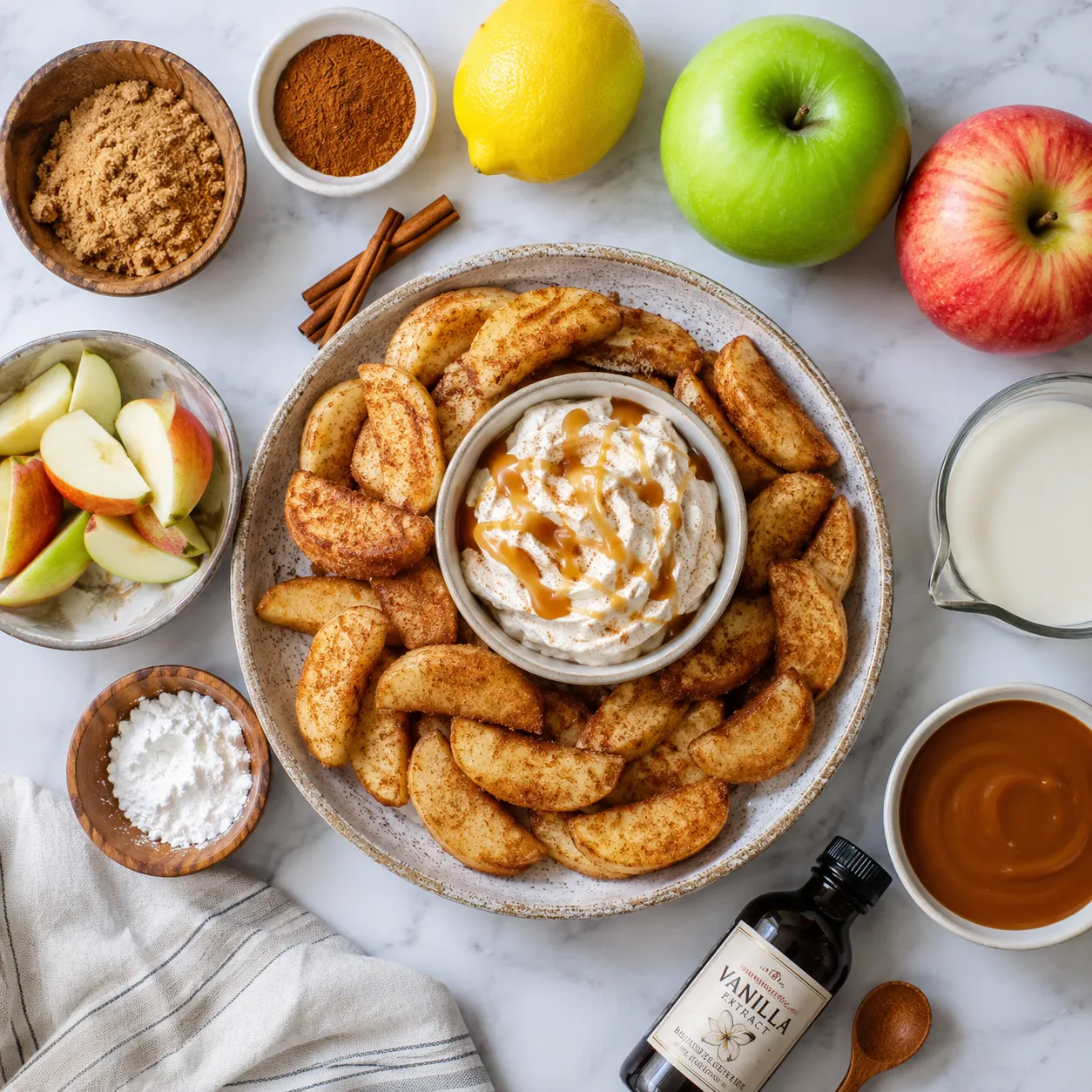 Ingredients for the Air Fried Apple Wedges