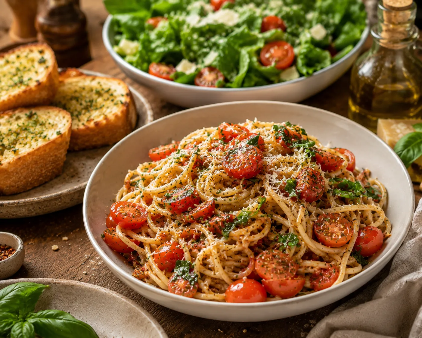 Easy Italian Bruschetta Pasta dinner