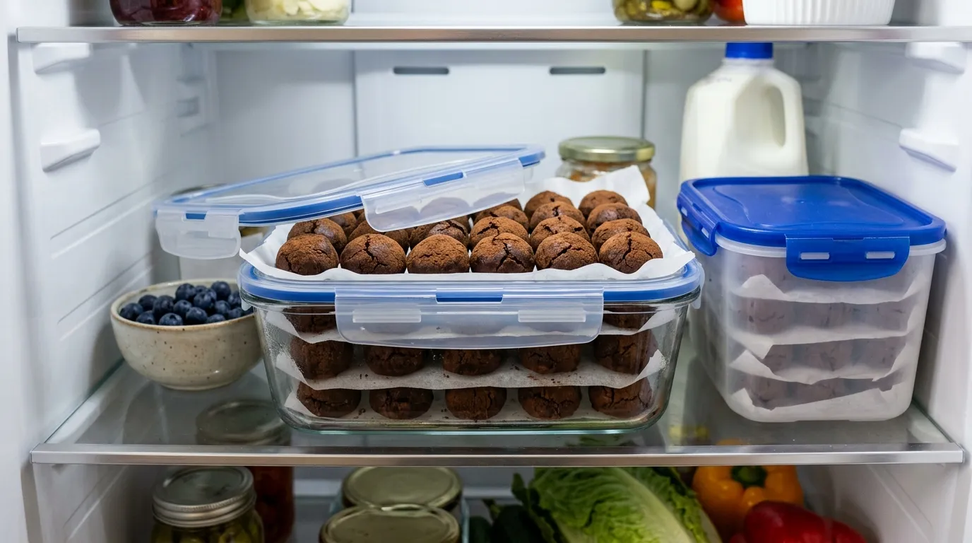 Storage Instructions for the Chocolate Chip Cookie Dough Brownie Bombs