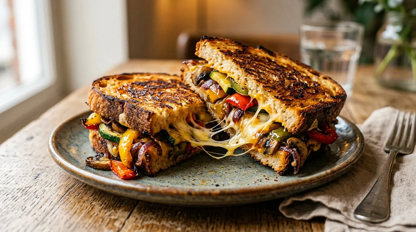 Sizzling Grilled Veggie Delight Sandwich 🥪🔥 | The Colorful, Cheesy Grilled Sandwich You'll Want Every Week!
