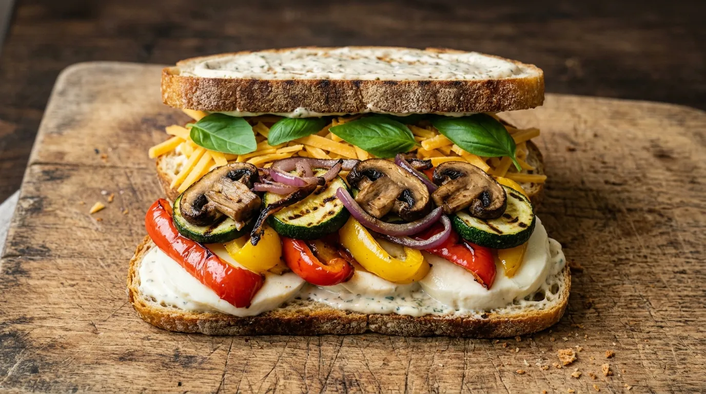 How to Make Sizzling Grilled Veggie Delight Sandwich step 4