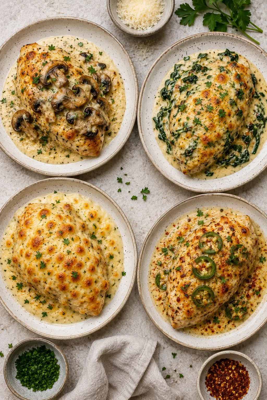 Delicious Variations of the Baked Caesar Chicken With Creamy Parmesan Sauce