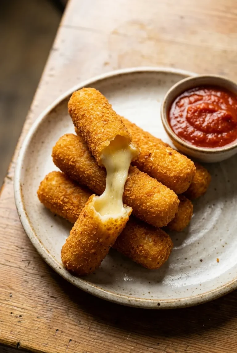 CRISPY HOMEMADE MOZZARELLA STICKS