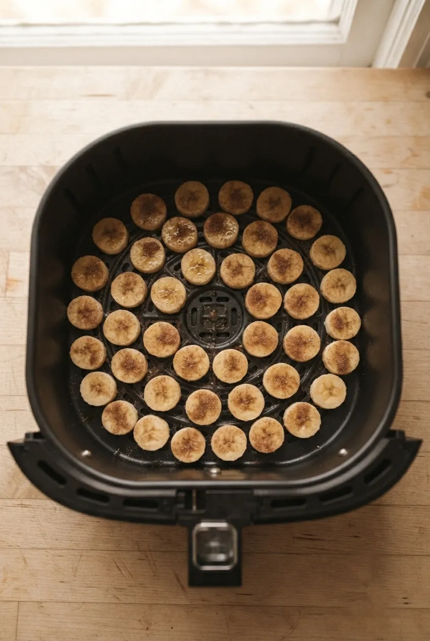 How to Make Cinnamon Sugar Air Fryer Banana Chips step 4