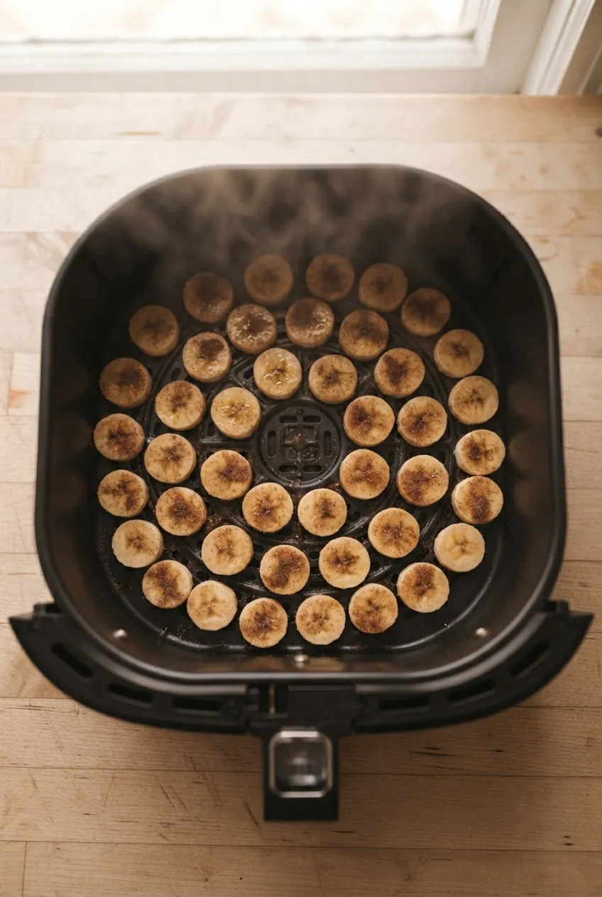 How to Make Cinnamon Sugar Air Fryer Banana Chips step 5