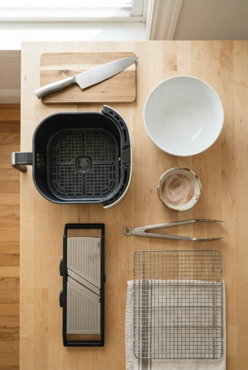 Kitchen Equipment Checklist for the Cinnamon Sugar Air Fryer Banana Chips
