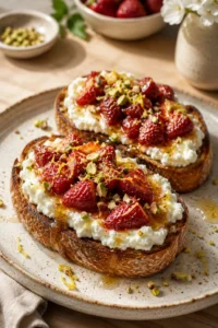 Roasted Strawberry Whipped Ricotta Toast: The Dreamy Brunch Recipe That Tastes Like Summer on Sourdough
