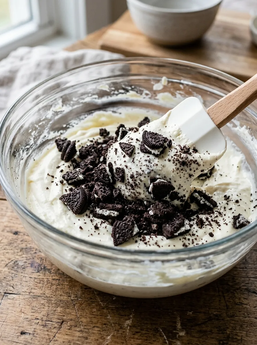 Step 4: Fold in the Oreos