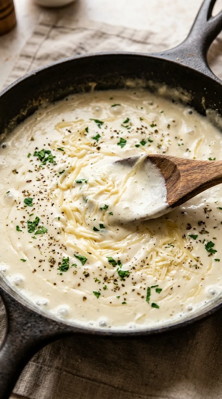 How to Make Chicken Alfredo Sloppy Joes Step 4: Make the Alfredo Sauce