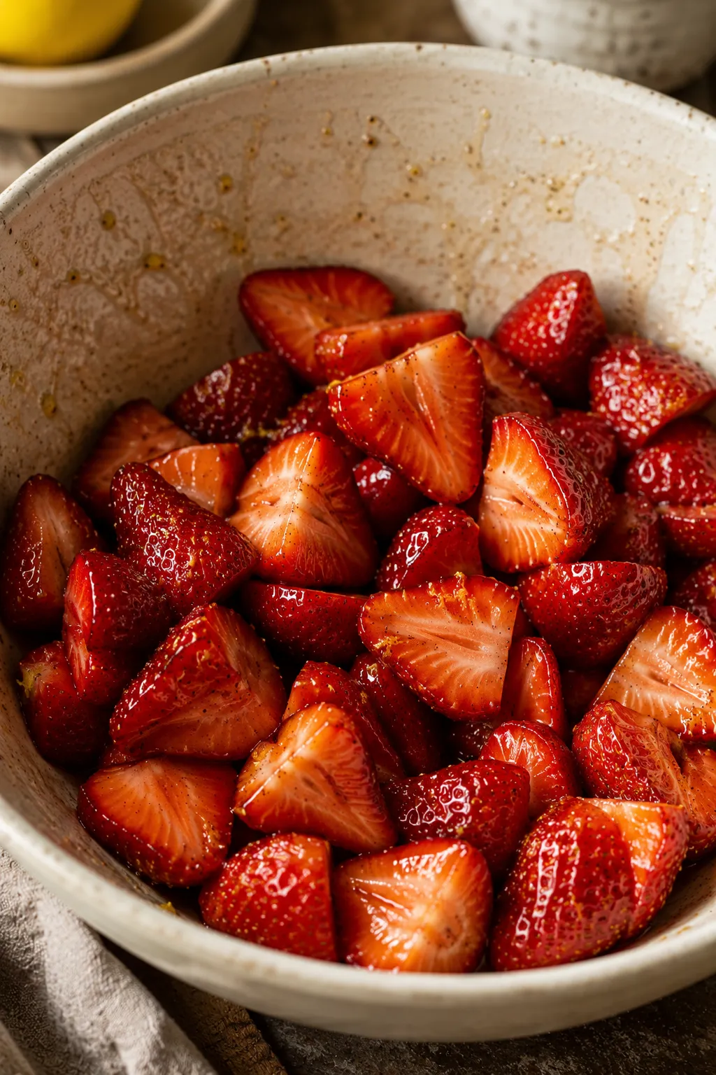 How to Make Roasted Strawberry Whipped Ricotta Toast Step 1